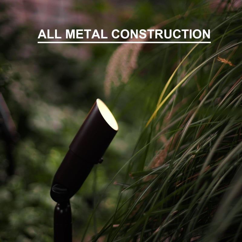 GOODSMANN Landscape Lighting Low Voltage Spotlight 20 Watts Halogen Landscape Lights with Metal Stake and Connector 176 Lumens 3000K for Outdoor Lighting Pathway Lawn Garden (8 Pack) 9920-9603-08 - Image 5